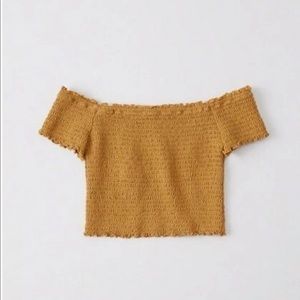 🌻Abercrombie Mustard Crop Top